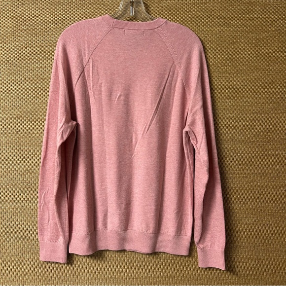 Banana Republic Sweater Mens Medium Pink Organic Cotton Hero Texture - Picture 2 of 8